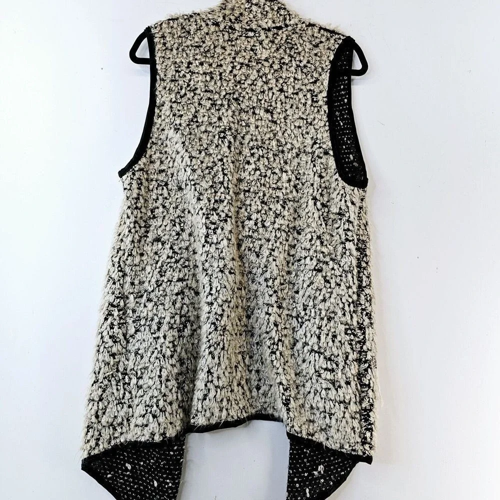 KUT from‎ the Kloth Waterfall Open Front Textured Knit Vest Women's Large Casual